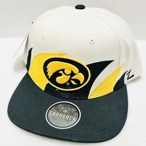 Zephyr‎ Iowa Hawkeyes Sharktooth Retro Snapback Hat Cap Adjustable Stone NCAA
